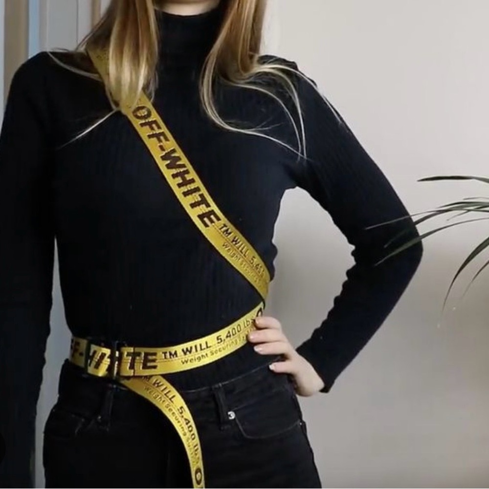 Off White Classic Industrial yellow belt